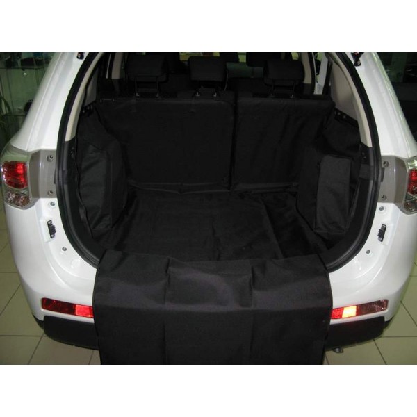 Чехол багажника Standart для Mitsubishi Outlander (запаска в багажнике) (чёрный, серый)